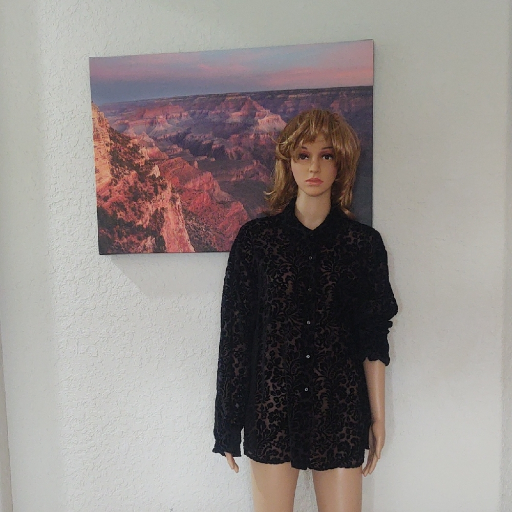 Denim & Supply Ralph Lauren Black Velvet Blouse